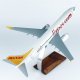 1/100 Ölçek, Pegasus B737-800 Yolcu Uçağı, Sergilemeye Hazır Ahşap Standlı Model