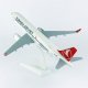 1/100 Ölçek, THY A320 Neo Yolcu Uçağı, Sergilemeye Hazır Plastik Standlı Model