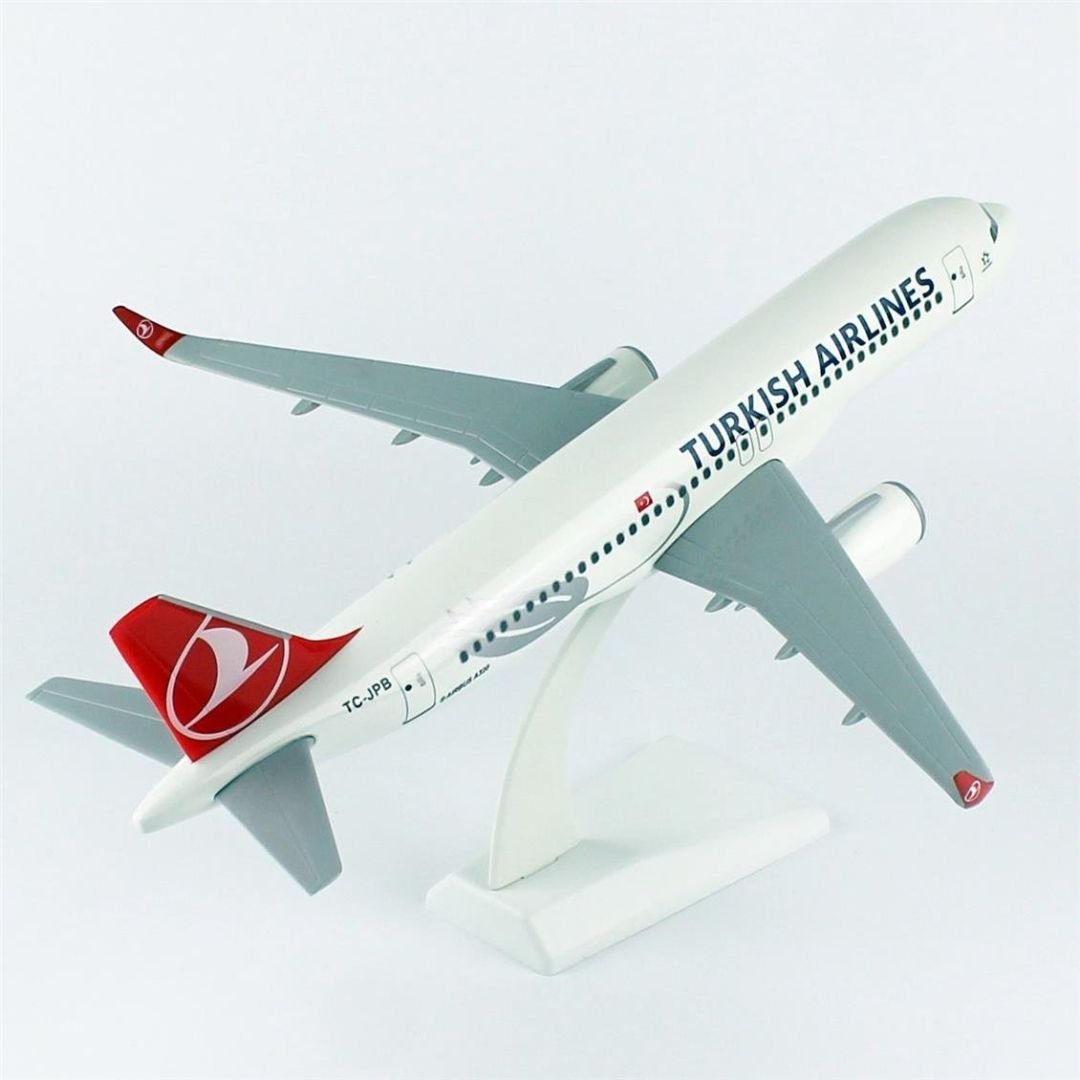 1/100 Ölçek, THY A320 Neo Yolcu Uçağı, Sergilemeye Hazır Plastik Standlı Model