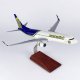 1/100 Ölçek, THY Ankara Gücü Logolu B737-800 Yolcu Uçağı, Sergilemeye Hazır Ahşap Standlı Model