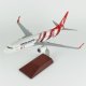 1/100 Ölçek, THY Balıkesir Spor Logolu B737-800 Yolcu Uçağı, Sergilemeye Hazır Ahşap Standlı Model