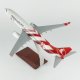 1/100 Ölçek, THY Balıkesir Spor Logolu B737-800 Yolcu Uçağı, Sergilemeye Hazır Ahşap Standlı Model