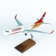 1/100 Ölçek, THY Kayseri Spor Logolu B737-800 Yolcu Uçağı, Sergilemeye Hazır Ahşap Standlı Model