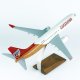 1/100 Ölçek, THY Kayseri Spor Logolu B737-800 Yolcu Uçağı, Sergilemeye Hazır Ahşap Standlı Model