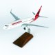 1/100 Ölçek, THY Samsun Spor Logolu B737-800 Yolcu Uçağı, Sergilemeye Hazır Ahşap Standlı Model
