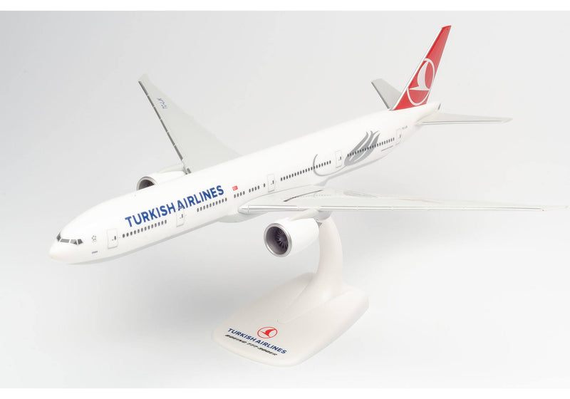 1/200 Ölçek, B777-300ER Turkish Airlines TC-Izmir, Sergilemeye Hazır Plastik Kaideli Model Yolcu Uçağı Herpa