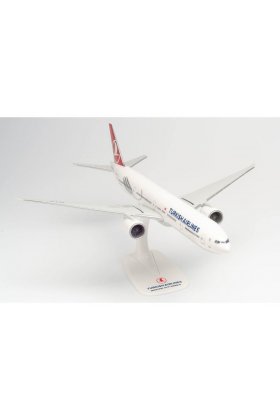 1/200 Ölçek, B777-300ER Turkish Airlines TC-Izmir, Sergilemeye Hazır Plastik Kaideli Model Yolcu Uçağı Herpa