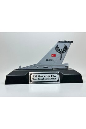 Türk Hava Kuvvetleri 132. Hançerler Filo F-16 Savaş Uçağı Rudder Modeli (Kaideli) | Dosta Güneş Düşmana Kabus