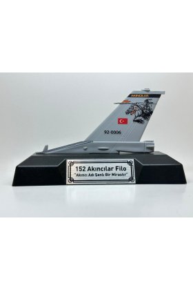Türk Hava Kuvvetleri Akıncılar "152. Akıncılar Filo"  F-16 Rudder Modeli (Kaideli) Montajlı