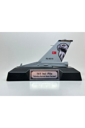 Türk Hava Kuvvetleri 161. Kartallar Filo F-16 Rudder Modeli (Kaideli) - "Gündüz Kartal, Gece Yarasa