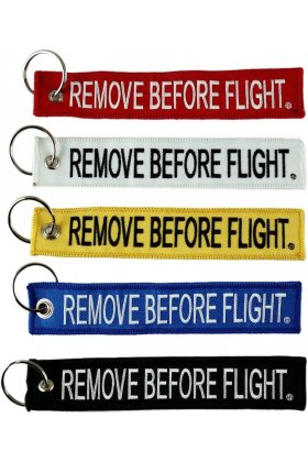 Kırmızı Remove Before Flight Bez Anahtarlık 