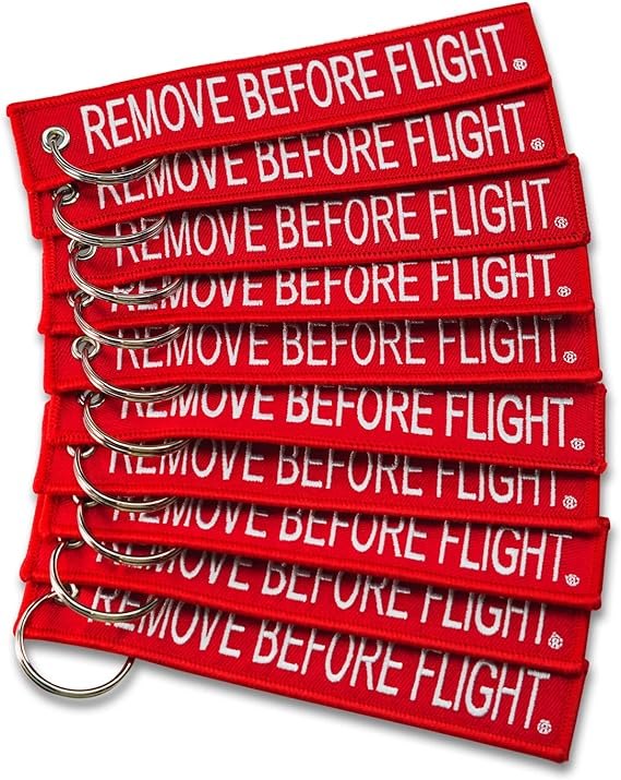 Kırmızı Remove Before Flight Bez Anahtarlık