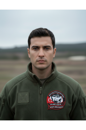 Atatürk - Bizim Maviye Olan Sevdamız Nakışlı Arma, Patch, Peç Model