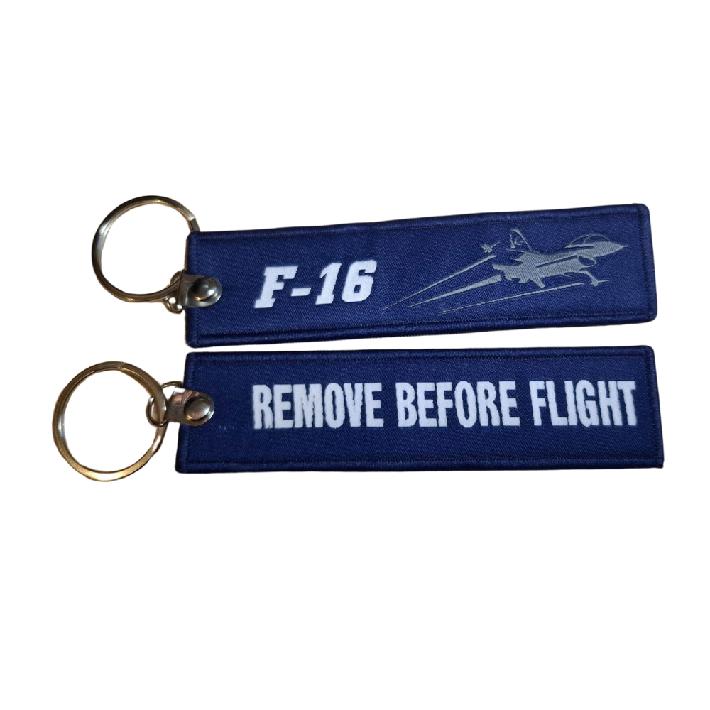 F-16 Remove Before Flight Lacivert Bez Anahtarlık 