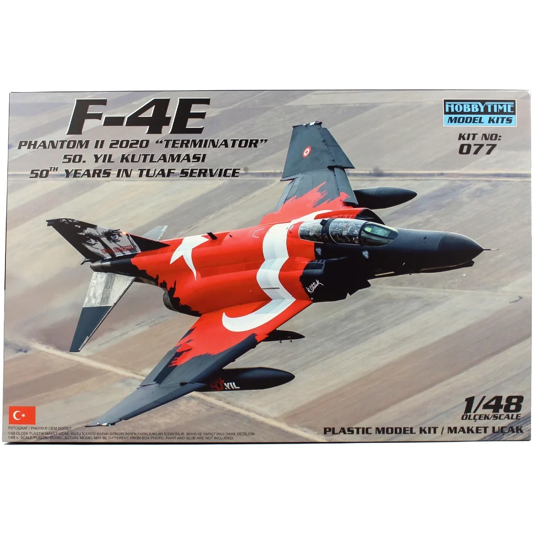 F-4E Phantom II, Terminatör, 1/48 Ölçek,  50.Yıl Kutlaması, Plastik Model Kiti Hobbytime 077