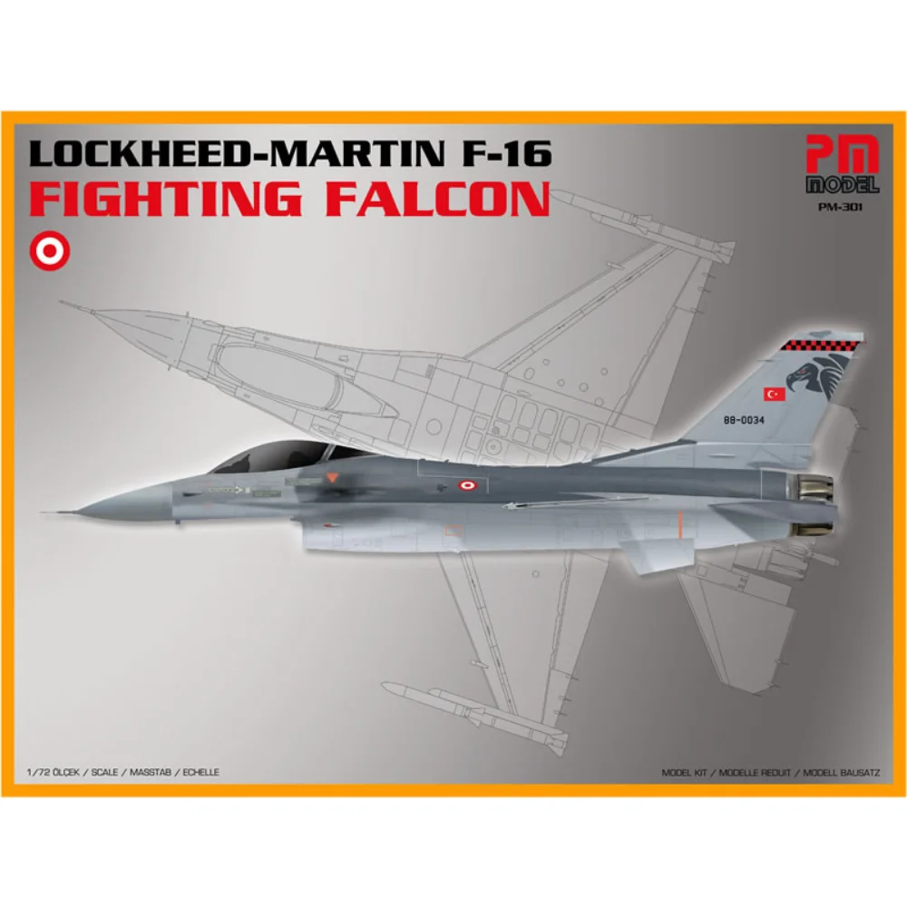 Lockheed-Martin F-16 Fighting Falcon – 1/72 Ölçek Avcı Uçağı Model Kiti (Demonte) PM-301