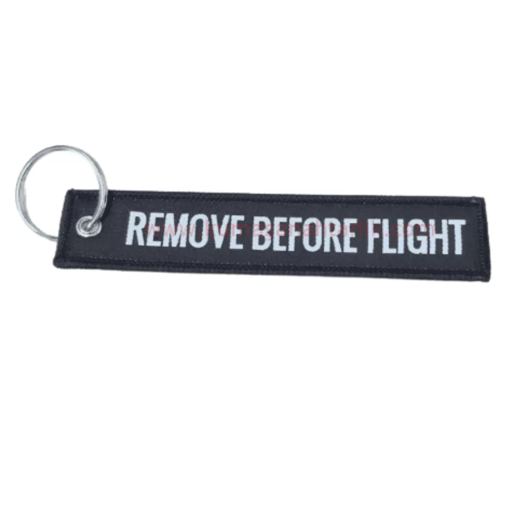 Siyah Remove Before Flight Bez Anahtarlık 
