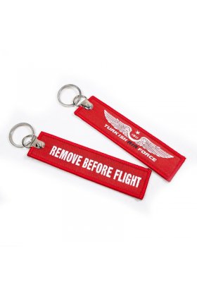 Turkish Air Force Remove Before Flight Kırmızı Bez Anahtarlık 