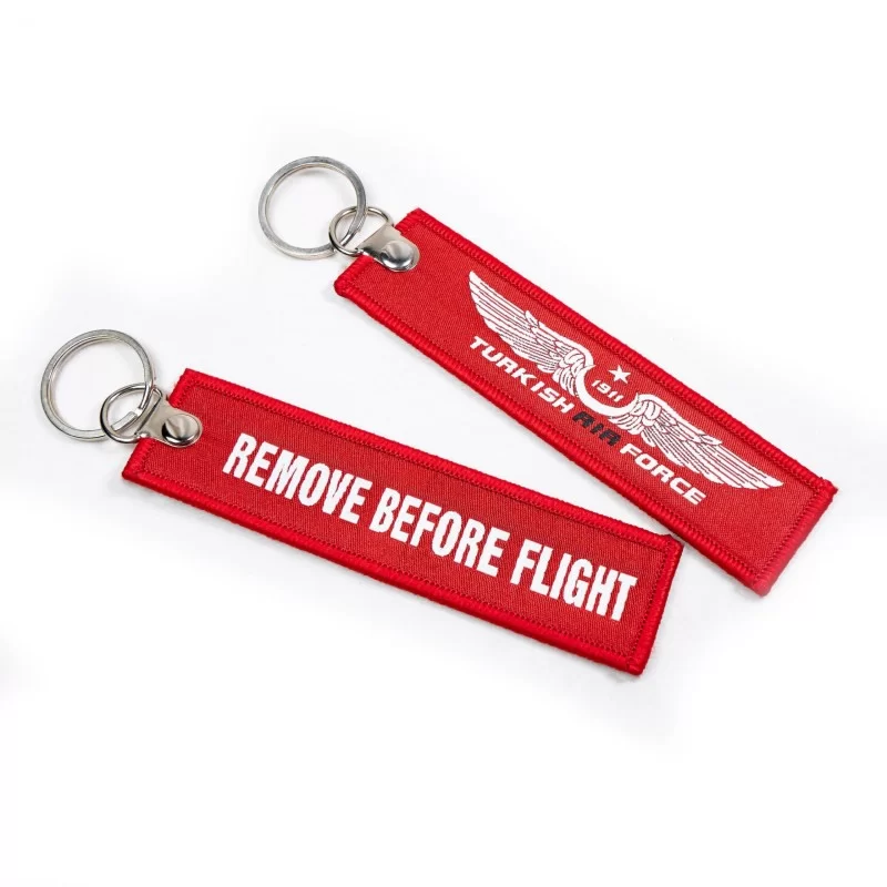 Turkish Air Force Remove Before Flight Kırmızı Bez Anahtarlık 