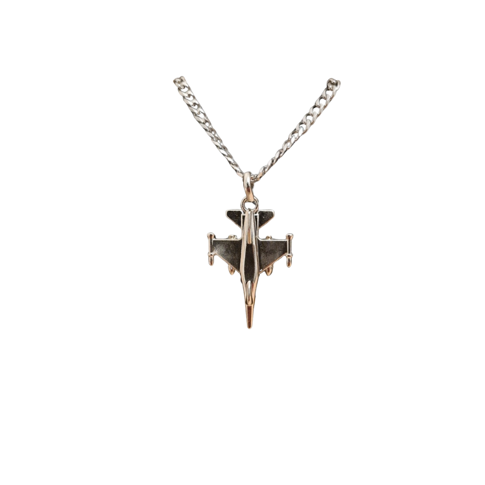 F-16 Jet Savaş Uçağı Zincirli Unisex Kolye