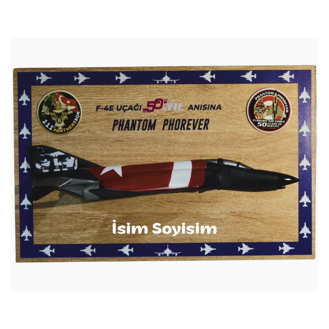 F-4 Phantom 1/48 Yarım Duvar Dekorasyonu | Kişiselleştirilebilir