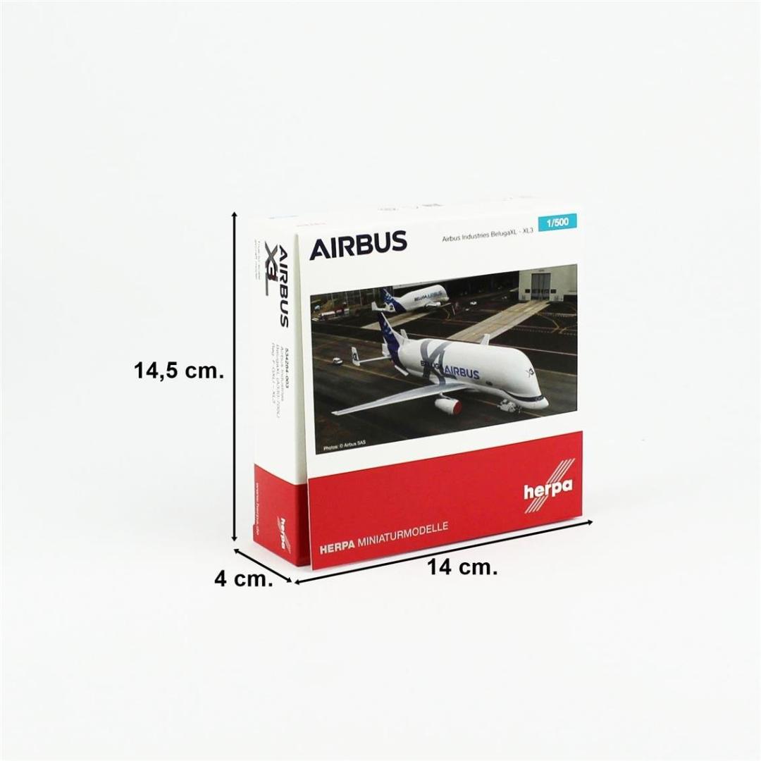 Herpa 534284-003 1/500 Ölçek, Airbus Industries A330-743L, BelugaXL - XL - F-GXLI, Metal, Sergilemeye Hazır Model Nakliye Uça