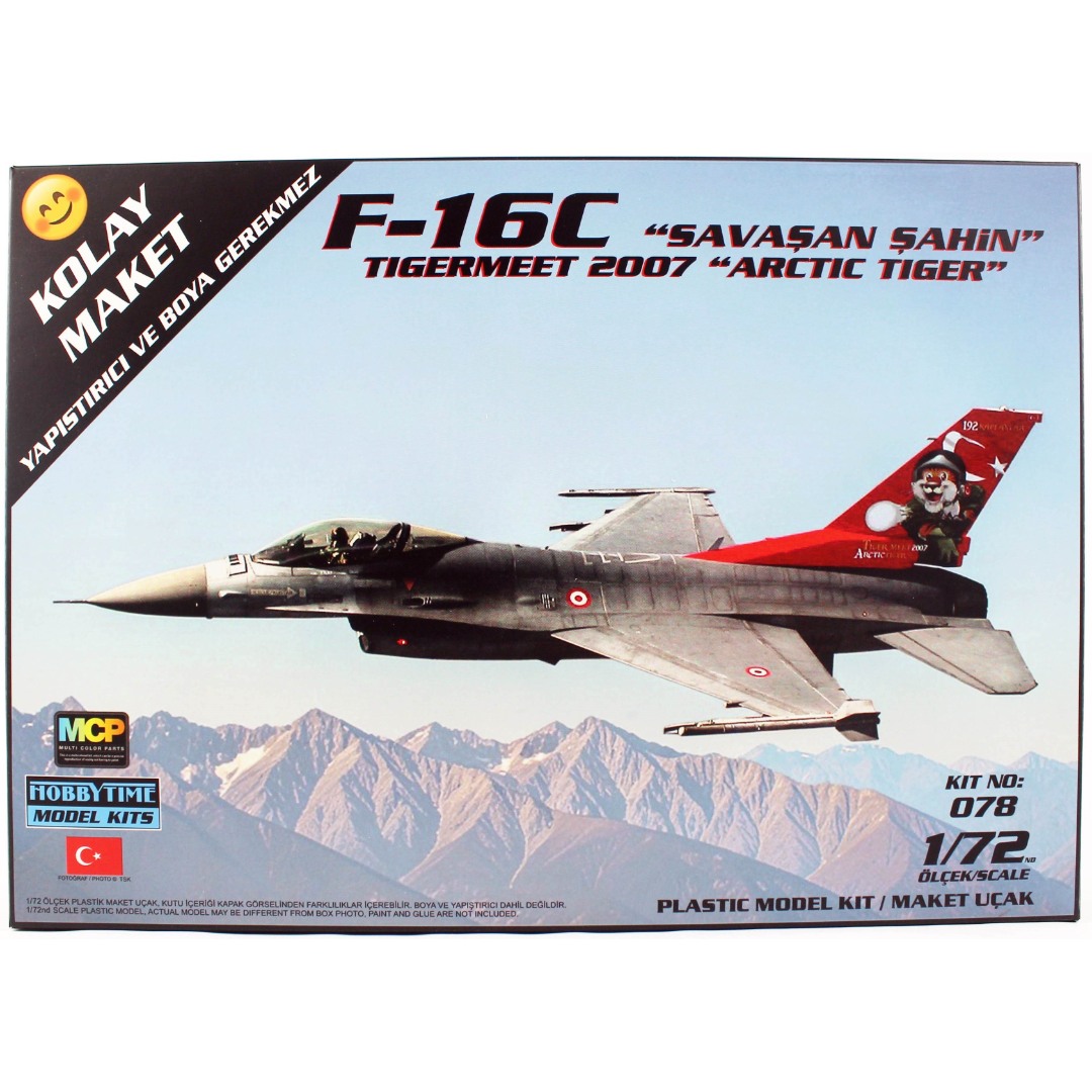 1/72 Ölçek, F-16C Savaşan Şahin (Tigermeet 2007) Savaş Uçağı, Kolay Maket Plastik Model Kiti