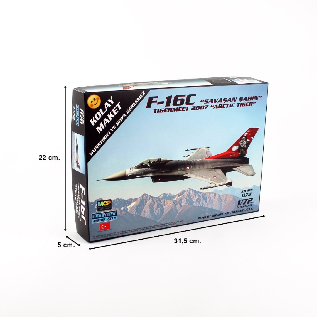 1/72 Ölçek, F-16C Savaşan Şahin (Tigermeet 2007) Savaş Uçağı, Kolay Maket Plastik Model Kiti