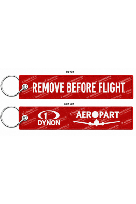 ön yüze: remove Before Flight  Arka yüzey : Dynon ve aeropart ( tek yüzey iki logo ) 