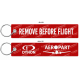 Kırmızı Remove Before Flight Bez Anahtarlık