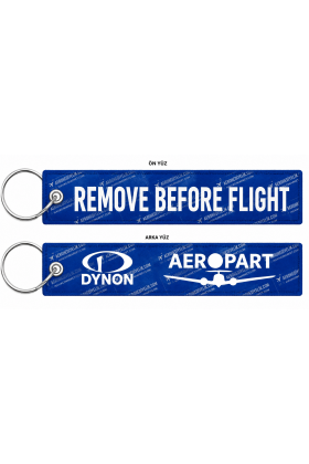 ön yüze: remove Before Flight  Arka yüzey : Dynon ve aeropart ( tek yüzey iki logo ) 