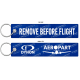 Kırmızı Remove Before Flight Bez Anahtarlık