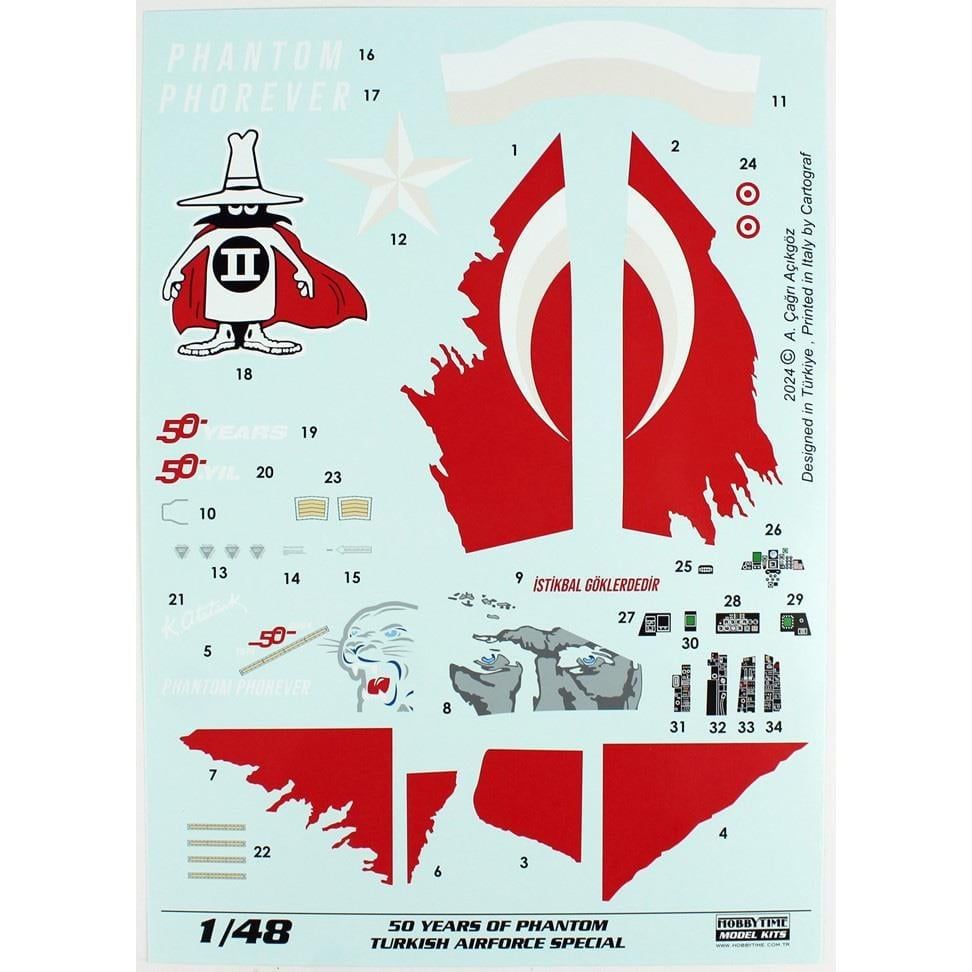 1/48 Ölçek, F-4E Phantom II, Terminatör, 50.Yıl Kutlaması, Plastik Model Kiti