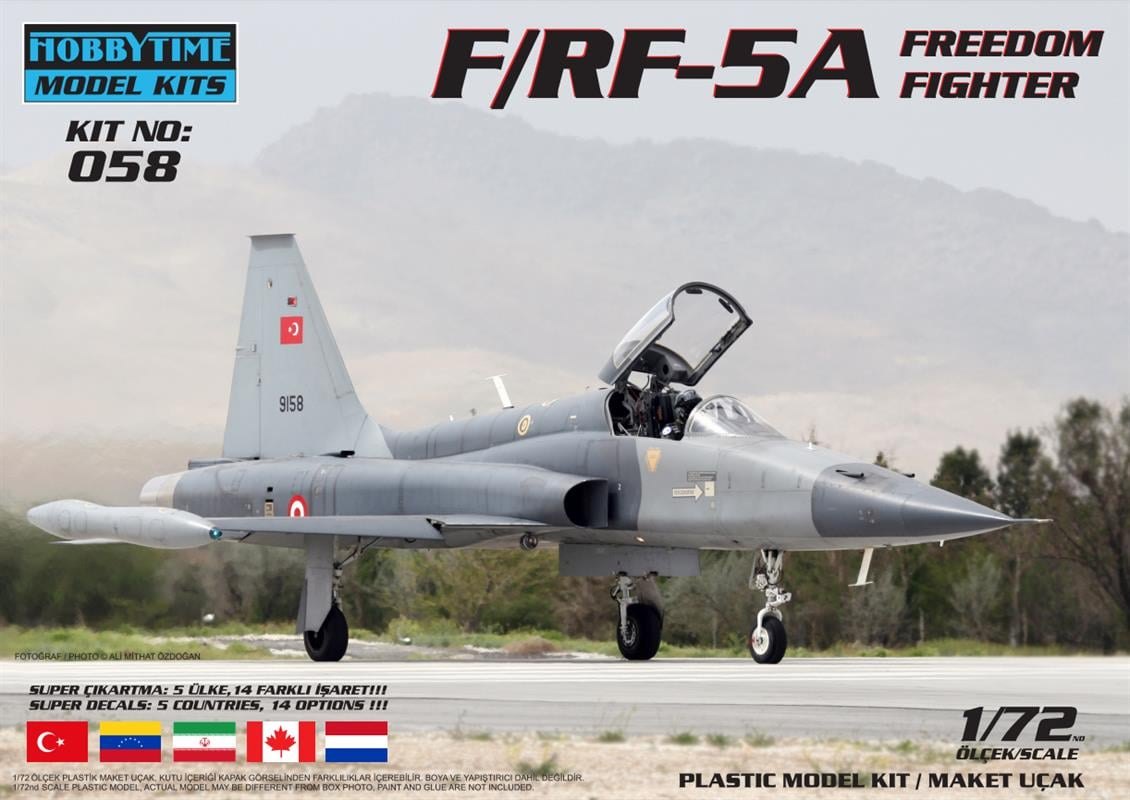 1/72 Ölçek, F/Rf-5A Freedom Fighter, Plastik Model kiti
