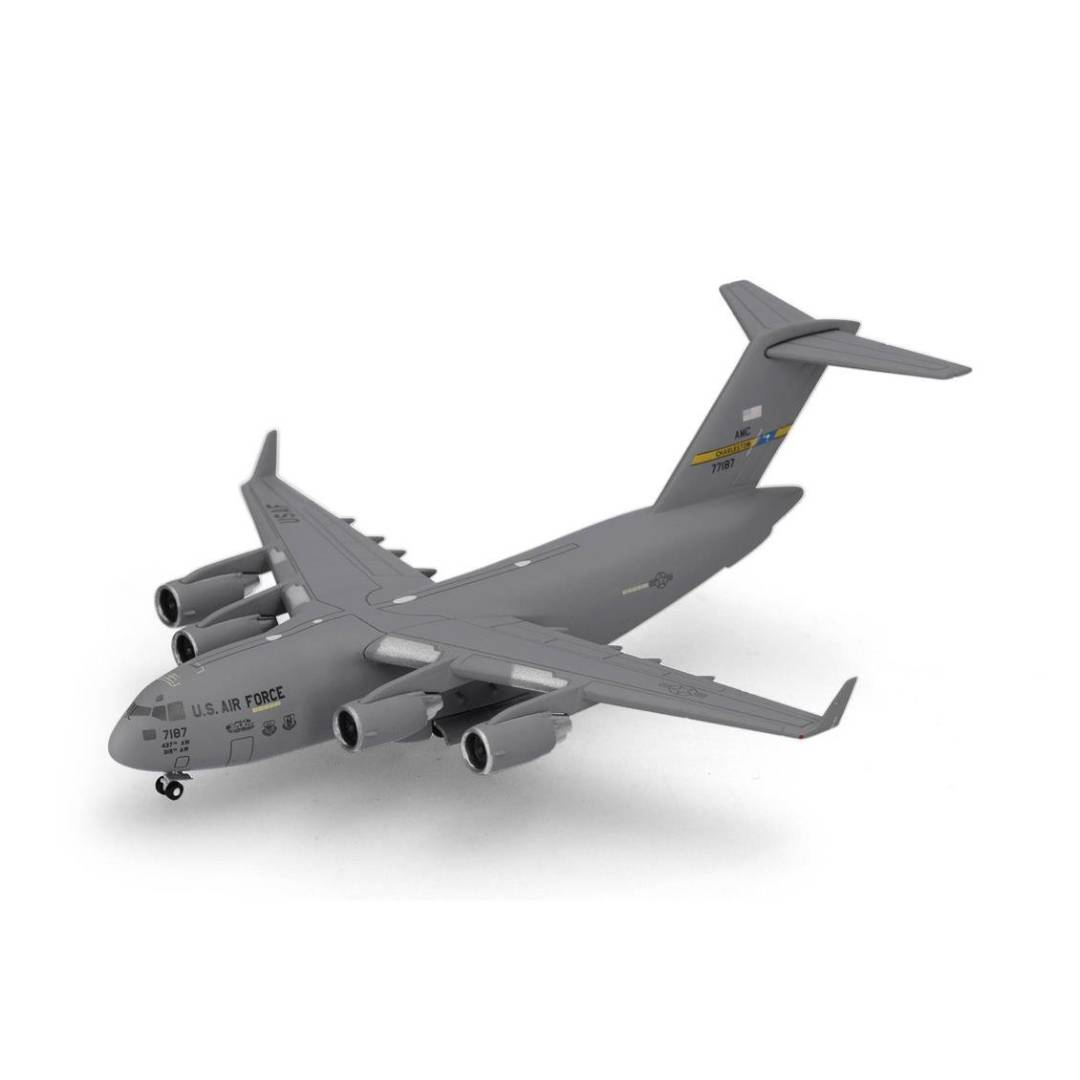 Herpa 537964 1/500 Ölçek, Amerikan Hava Kuvvetleri Boeing C-17A Globemaster III, 437.Hava İkmal Kanadı, Metal, Sergilemeye Hazır