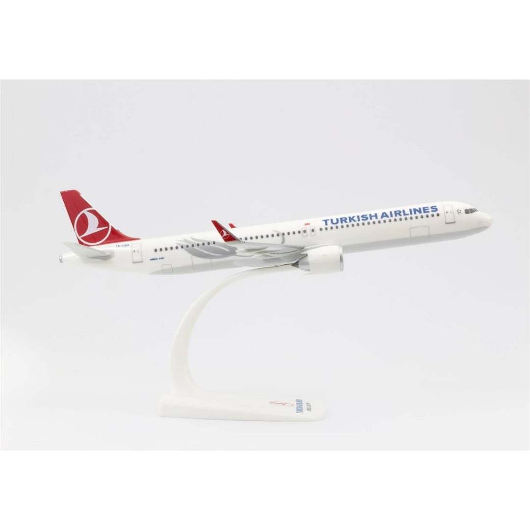 Herpa 612210 1/200 Ölçek, THY Airbus A321 neo, Snapfit, Sergilemeye Hazır Model Yolcu Uçağı