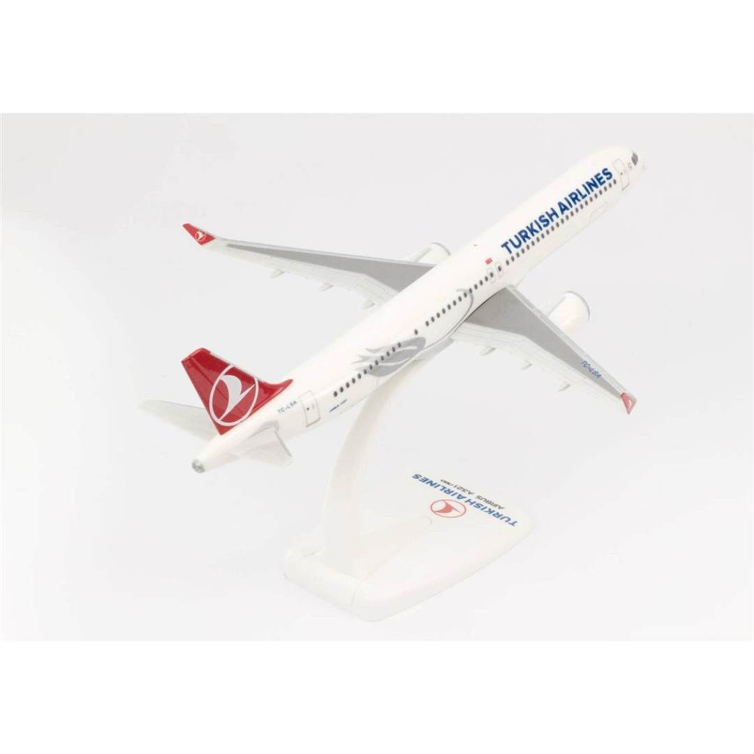 Herpa 612210 1/200 Ölçek, THY Airbus A321 neo, Snapfit, Sergilemeye Hazır Model Yolcu Uçağı