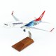 1/100 Ölçek, THY London Logolu B737-800 Yolcu Uçağı, Sergilemeye Hazır Ahşap Standlı Model